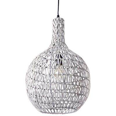 Rodia-belysning Lussiol 250274 Chandelier en rotin gris - Éclairage de plafond Rodia-belysning Lussiol 250274 Chandelier en rotin gris - Éclairage de plafond