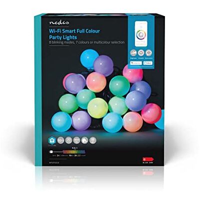 NEDIS WIFILP03C20 lumière décorative Guirlande lumineuse décorative Noir 20 lampe(s) LED 5,62 W G NEDIS WIFILP03C20 lumière décorative Guirlande lumineuse décorative Noir 20 lampe(s) LED 5,62 W G