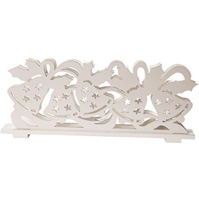 Best Season Star 270-28 Chandelier Dancing Bells 10 LED Chaud, matériel: Bois Couleur: Blanc, ca. 17 cm x 40 cm, transformateur Boite coloré Best Season Star 270-28 Chandelier Dancing Bells 10 LED Chaud, matériel: Bois Couleur: Blanc, ca. 17 cm x 40 cm, transformateur Boite coloré