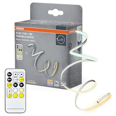 OSRAM Bande LED FLEX COB 1,5 m TW RC, jaune, 14 W, 500 lm Flex Strip COB, Ambient Mood Light, Jaune, 30000 h, Pack de 1 OSRAM Bande LED FLEX COB 1,5 m TW RC, jaune, 14 W, 500 lm Flex Strip COB, Ambient Mood Light, Jaune, 30000 h, Pack de 1
