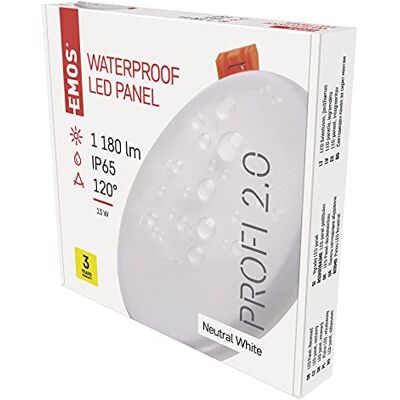 EMOS Spot pour plafond Panneau LED 155 mm rond intégré blanc neutre 13 W EMOS Spot pour plafond Panneau LED 155 mm rond intégré blanc neutre 13 W