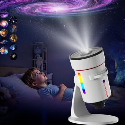 Hommkiety Projecteur Galaxy, Objectif amélioré HD pour projecteur d'étoiles, 10 scénarios réalistes de nébuleuses, éclairage de la pièce, minuterie d'arrêt et veilleuse 8 Couleurs, Couverture très Large du p Hommkiety Projecteur Galaxy, Objectif amélioré HD pour projecteur d'étoiles, 10 scénarios réalistes de nébuleuses, éclairage de la pièce, minuterie d'arrêt et veilleuse 8 Couleurs, Couverture très Large du p