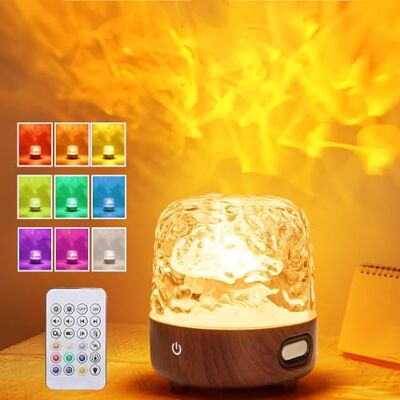 RNPKZ Lampe Océan, 16 Couleurs Ocean Lamp, Projecteur d'Ambiance Entspannen, Lampe à Vagues LED avec Télécommande et Fonction Tactile pour la Décoration de la Chambre, du Salon et de Bain RNPKZ Lampe Océan, 16 Couleurs Ocean Lamp, Projecteur d'Ambiance Entspannen, Lampe à Vagues LED avec Télécommande et Fonction Tactile pour la Décoration de la Chambre, du Salon et de Bain