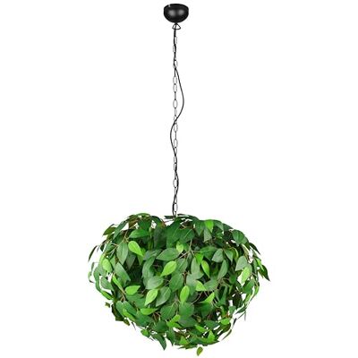 Reality Leuchten Leavy - Suspension 4 lumières, vert, D70cm Reality Leuchten Leavy - Suspension 4 lumières, vert, D70cm