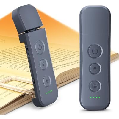 Glocusent Améliorée Lampe de Lecture 12 LED, Autonomie 200H Lampe Lecture Clip au Lit, 5 Couleurs Chaudes & 5 Réglages de Luminosité, Rechargeable USB-C, pour Liseuse de Lecture (gris-bleu) Glocusent Améliorée Lampe de Lecture 12 LED, Autonomie 200H Lampe Lecture Clip au Lit, 5 Couleurs Chaudes & 5 Réglages de Luminosité, Rechargeable USB-C, pour Liseuse de Lecture (gris-bleu)