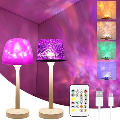 RNPKZ Lampe Océan, 16 Couleurs Ocean Lamp, Projecteur d'Ambiance Entspannen, Lampe à Vagues LED avec Télécommande et Fonction Tactile pour la Décoration de la Chambre, du Salon et de Bain RNPKZ Lampe Océan, 16 Couleurs Ocean Lamp, Projecteur d'Ambiance Entspannen, Lampe à Vagues LED avec Télécommande et Fonction Tactile pour la Décoration de la Chambre, du Salon et de Bain
