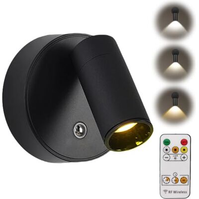 GOMETY Spot LED à batterie avec télécommande, applique murale rechargeable par USB, 3 températures de couleur, à intensité variable, sans fil, avec fonction de minuterie, spot pour art plantes, portraits GOMETY Spot LED à batterie avec télécommande, applique murale rechargeable par USB, 3 températures de couleur, à intensité variable, sans fil, avec fonction de minuterie, spot pour art plantes, portraits