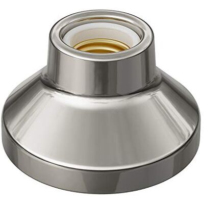 ledscom.de Plafonnier/douille de lampe ELEKTRA, porcelaine, argent brillant, 1x E27 max. 300W ledscom.de Plafonnier/douille de lampe ELEKTRA, porcelaine, argent brillant, 1x E27 max. 300W