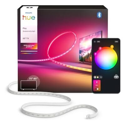 Philips Play Ruban LED à Dégradé pour TV de 65 pouces RVBWWIC, Smart Lighting, Immersion, Synchronisation TV, Couleurs Précises, Multicolore, Découpable, Maison Connectée Philips Play Ruban LED à Dégradé pour TV de 65 pouces RVBWWIC, Smart Lighting, Immersion, Synchronisation TV, Couleurs Précises, Multicolore, Découpable, Maison Connectée
