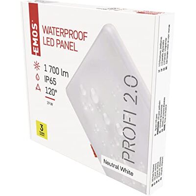 EMOS Spot pour plafond Panneau LED 155 × 155 mm carré, intégré, blanc, 13 W neutre wh. EMOS Spot pour plafond Panneau LED 155 × 155 mm carré, intégré, blanc, 13 W neutre wh.