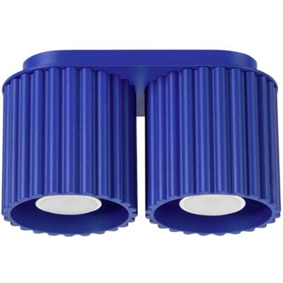 SOLLUX lighting Plafonnier Spot de plafond en aluminium 2 flammes Ampoule LED Ultramarine Aura SOLLUX lighting Plafonnier Spot de plafond en aluminium 2 flammes Ampoule LED Ultramarine Aura