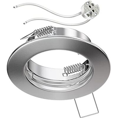 ledscom.de Cadre de montage au plafond FERE Cadre de montage chromé mat (LED/Halogène/MR16/50mm) incl. douille GU5.3 ledscom.de Cadre de montage au plafond FERE Cadre de montage chromé mat (LED/Halogène/MR16/50mm) incl. douille GU5.3