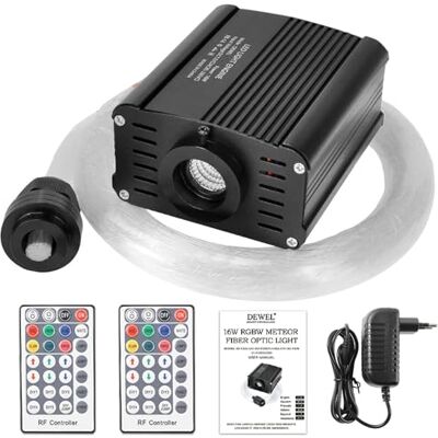 DEWEL Ciel Étoile Voiture Fibre Optique Lumineuse, Projecteur Galaxie, Bluetooth 16W RGBW LED Star Plafonniers Kit/Télécommande 450PCS * 0.75MM * 2M DEWEL Ciel Étoile Voiture Fibre Optique Lumineuse, Projecteur Galaxie, Bluetooth 16W RGBW LED Star Plafonniers Kit/Télécommande 450PCS * 0.75MM * 2M