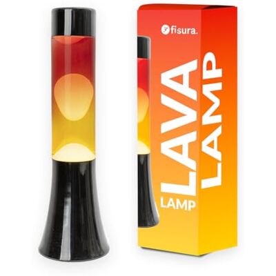 Fisura Lampe à lave multicolore dégradée. Lampe à lave de 30 cm avec base noire et verre effet coucher de soleil dégradé. Effet relaxant. 9x9x30 cm… Fisura Lampe à lave multicolore dégradée. Lampe à lave de 30 cm avec base noire et verre effet coucher de soleil dégradé. Effet relaxant. 9x9x30 cm…