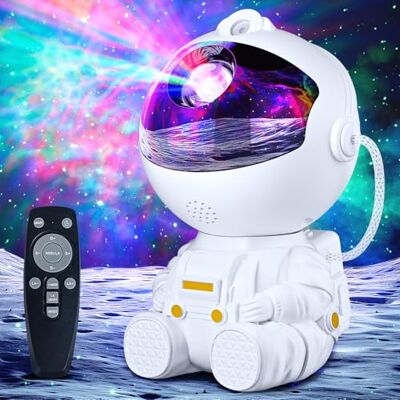 TOCVEOE Astronaute Projecteur Ciel Etoile Galaxie Veilleuse Chambre Galaxy 8 Nébuleuse 2 Étoile 2 Minuteries Luminosité et Vitesse Réglable Télécommande Intelligente Rotative à 360° pour Fête TOCVEOE Astronaute Projecteur Ciel Etoile Galaxie Veilleuse Chambre Galaxy 8 Nébuleuse 2 Étoile 2 Minuteries Luminosité et Vitesse Réglable Télécommande Intelligente Rotative à 360° pour Fête