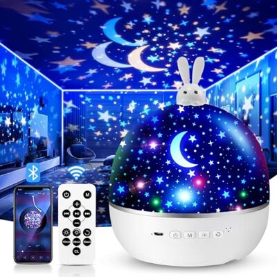 One Fire Veilleuse Bébé Projecteur Ciel Etoile, 8 Films Veilleuse Enfant, Bluetooth Veilleuse Musicale et Lumineuse, 360°Rotation Telecommandé Veilleuse Enfant Lampe de Chevet, Kawaii Deco Chambre One Fire Veilleuse Bébé Projecteur Ciel Etoile, 8 Films Veilleuse Enfant, Bluetooth Veilleuse Musicale et Lumineuse, 360°Rotation Telecommandé Veilleuse Enfant Lampe de Chevet, Kawaii Deco Chambre