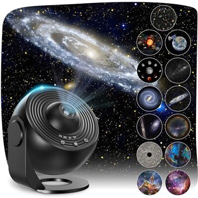 Mexllex Planetarium Projecteur de ciel étoilé, 12 disques planètes, lampe de ciel étoilé pour chambre à coucher, projecteur LED pour enfants (noir) Mexllex Planetarium Projecteur de ciel étoilé, 12 disques planètes, lampe de ciel étoilé pour chambre à coucher, projecteur LED pour enfants (noir)
