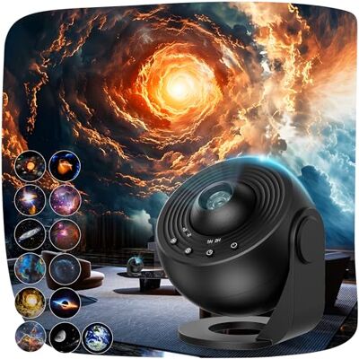 ACICILI Projecteur Ciel Etoile Pro Planetarium Projecteur Galaxie avec 13 Disques de Film, Veilleuse Etoile Projection Rotative à 360, Minuterie, veilleuse Enfant Adulte,Cadeaux de Noël ACICILI Projecteur Ciel Etoile Pro Planetarium Projecteur Galaxie avec 13 Disques de Film, Veilleuse Etoile Projection Rotative à 360, Minuterie, veilleuse Enfant Adulte,Cadeaux de Noël