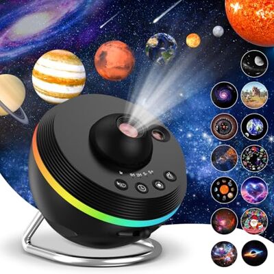 ALLOMN Projecteur de galaxie 13 en 1 pour chambre à coucher, projecteur d'étoiles de planétarium avec 13 disques de film et 6 effets de lumière RVB, veilleuse de planétarium avec minuteur, pour ALLOMN Projecteur de galaxie 13 en 1 pour chambre à coucher, projecteur d'étoiles de planétarium avec 13 disques de film et 6 effets de lumière RVB, veilleuse de planétarium avec minuteur, pour