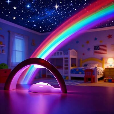 Excerando Veilleuse projecteur arc-en-ciel pour enfants Lampe LED arc-en-ciel avec minuterie de 10 minutes Fonctionnement USB/piles Arc-en-ciel dans ma pièce Aide à s'endormir Décoration pour bébé et Excerando Veilleuse projecteur arc-en-ciel pour enfants Lampe LED arc-en-ciel avec minuterie de 10 minutes Fonctionnement USB/piles Arc-en-ciel dans ma pièce Aide à s'endormir Décoration pour bébé et