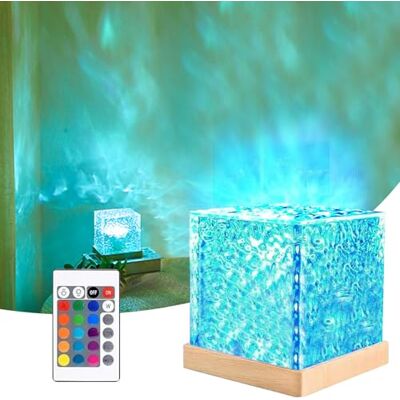 MiOYOOW Aurore Projecteur Ciel Etoile, Lampe Cube Lumineux 12cm Veilleuse Lumière Fluide Rotative Changeant de Couleur Lampe 16 Couleurs avec Télécommande pour la Décoration Intérieure de la Chambre à Coucher MiOYOOW Aurore Projecteur Ciel Etoile, Lampe Cube Lumineux 12cm Veilleuse Lumière Fluide Rotative Changeant de Couleur Lampe 16 Couleurs avec Télécommande pour la Décoration Intérieure de la Chambre à Coucher