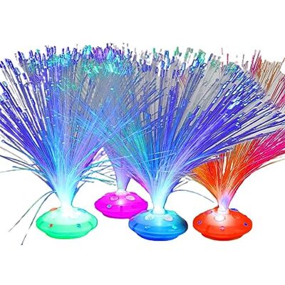DAWTHTW Belle lampe de nuit romantique à LED à fibre optique à changement de couleur, petite lampe de Noël, décoration d'intérieur, centre de table, lumière sensorielle, projecteur d'éclairage de table pour DAWTHTW Belle lampe de nuit romantique à LED à fibre optique à changement de couleur, petite lampe de Noël, décoration d'intérieur, centre de table, lumière sensorielle, projecteur d'éclairage de table pour