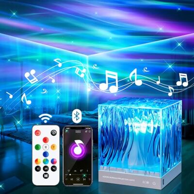 PIKOY Projecteur de ciel étoilé Galaxy 15 blanc, 18 modes d'éclairage, veilleuse Bluetooth Ocean Lamp Aurora Light PIKOY Projecteur de ciel étoilé Galaxy 15 blanc, 18 modes d'éclairage, veilleuse Bluetooth Ocean Lamp Aurora Light