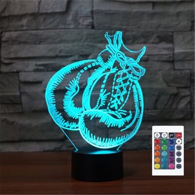 FLRXHK Veilleuse illusion 3D en forme de gant de boxe, lampe de bureau tactile avec télécommande, 16 couleurs, optique USB, veilleuse LED pour enfants, décoration de chambre FLRXHK Veilleuse illusion 3D en forme de gant de boxe, lampe de bureau tactile avec télécommande, 16 couleurs, optique USB, veilleuse LED pour enfants, décoration de chambre