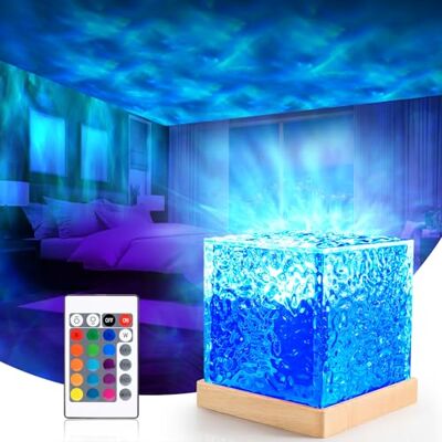 SUPPOU Projecteur étoiles, eau ondulation, projecteur galaxie, 16 couleurs, décoration de chambre, lumière nocturne pour enfants, rotation à 360°, télécommande, lampe projecteur galaxie SUPPOU Projecteur étoiles, eau ondulation, projecteur galaxie, 16 couleurs, décoration de chambre, lumière nocturne pour enfants, rotation à 360°, télécommande, lampe projecteur galaxie