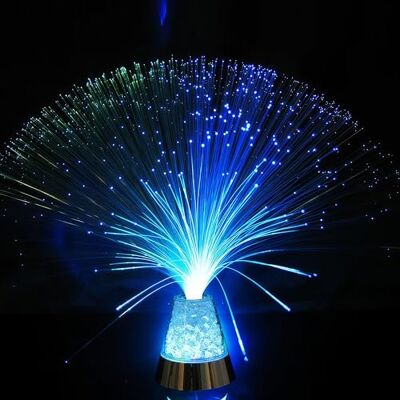 Wankd Lampe optique en fibre optique avec cristaux à changement de couleur Veilleuse LED Glacier pour fêtes et occasions spéciales Wankd Lampe optique en fibre optique avec cristaux à changement de couleur Veilleuse LED Glacier pour fêtes et occasions spéciales
