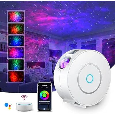 FYHOLD Projecteur LED WiFi Galaxy Veilleuse intelligente pour enfants et adultes Projecteur d'étoiles 3D avec réglage RVB/commande vocale/WiFi/minuterie compatible Alexa Google Assistant pour FYHOLD Projecteur LED WiFi Galaxy Veilleuse intelligente pour enfants et adultes Projecteur d'étoiles 3D avec réglage RVB/commande vocale/WiFi/minuterie compatible Alexa Google Assistant pour