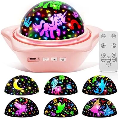 One Fire Projecteur de ciel étoilé pour enfants, 90 modes d'éclairage, rotation à 360 °, lampe de chevet pour bébé, cadeau licorne One Fire Projecteur de ciel étoilé pour enfants, 90 modes d'éclairage, rotation à 360 °, lampe de chevet pour bébé, cadeau licorne
