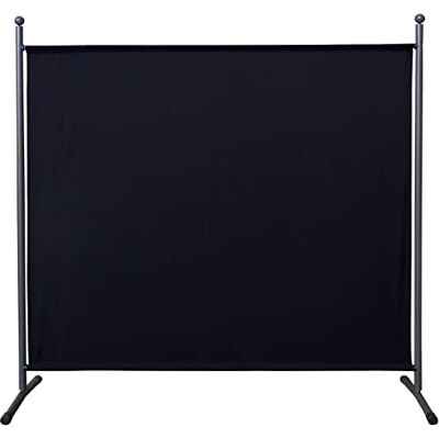 QUICK STAR Paravent en tissu 180 x 178 cm Grande cloison de séparation pour balcon Brise-vue Noir QUICK STAR Paravent en tissu 180 x 178 cm Grande cloison de séparation pour balcon Brise-vue Noir