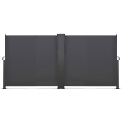 IDMarket Paravent extérieur rétractable double 160x800 cm anthracite IDMarket Paravent extérieur rétractable double 160x800 cm anthracite