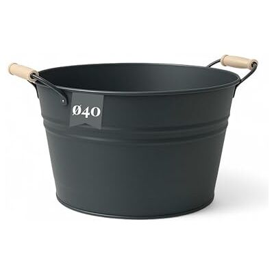 Livlig53 LIVLIG Baignoire en zinc Diamètre : 40 cm Polyvalente 30 l Décoration de jardin et fête de jardin Anthracite Livlig53 LIVLIG Baignoire en zinc Diamètre : 40 cm Polyvalente 30 l Décoration de jardin et fête de jardin Anthracite