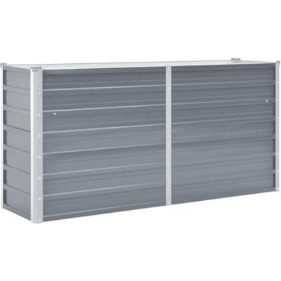 vidaXL Bac surélevé en Acier Galvanisé 160x40x77 cm, Gris, Bac à Plantes à Fond Ouvert, Résistant aux Intempéries et Durable, Pour Jardin, Légumes et Herbes vidaXL Bac surélevé en Acier Galvanisé 160x40x77 cm, Gris, Bac à Plantes à Fond Ouvert, Résistant aux Intempéries et Durable, Pour Jardin, Légumes et Herbes