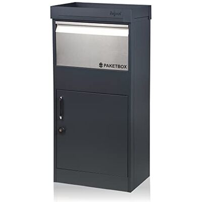 Zelsius Pluton Boîte aux lettres avec compartiment pour colis Acier revêtu par poudre avec éléments en acier inoxydable RAL7016 anthracite Verrouillage de rappel intégré Montage au sol Boîte aux lettres de paquet, boîte à colis Zelsius Pluton Boîte aux lettres avec compartiment pour colis Acier revêtu par poudre avec éléments en acier inoxydable RAL7016 anthracite Verrouillage de rappel intégré Montage au sol Boîte aux lettres de paquet, boîte à colis