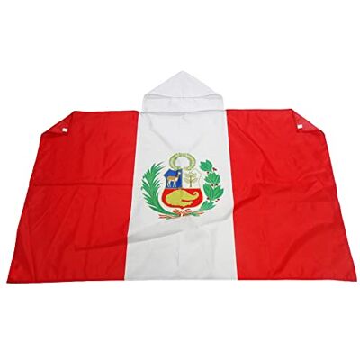 AZ FLAG Drapeau Pérou 150x90 cm Cape Drapeau Péruvien 100% Polyester Avec Manches Intégrées Body Flag 80 g AZ FLAG Drapeau Pérou 150x90 cm Cape Drapeau Péruvien 100% Polyester Avec Manches Intégrées Body Flag 80 g