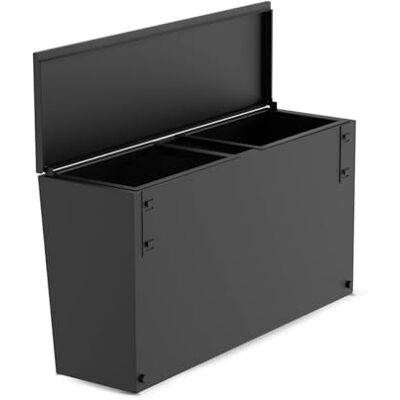 cozze ® poubelle cuisine d’extérieur avec 2 bacs, compatible Elements Series, BBQ Station & Simple Cart, acier zingué thermolaqué noir, charge max 8 kg, 60 x 18,5 x 32 cm cozze ® poubelle cuisine d’extérieur avec 2 bacs, compatible Elements Series, BBQ Station & Simple Cart, acier zingué thermolaqué noir, charge max 8 kg, 60 x 18,5 x 32 cm