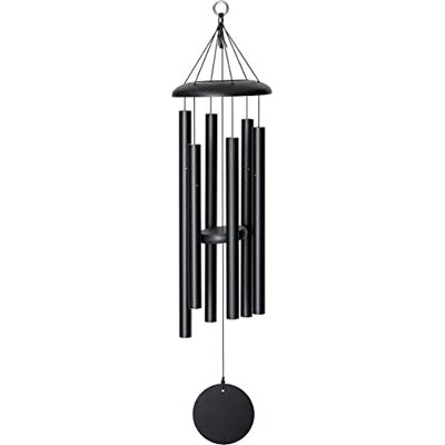 Corinthian Bells by Wind River Carillon éolien en aluminium pour terrasse, jardin et décoration extérieure, fabriqué aux États-Unis Noir, 91 cm Corinthian Bells by Wind River Carillon éolien en aluminium pour terrasse, jardin et décoration extérieure, fabriqué aux États-Unis Noir, 91 cm