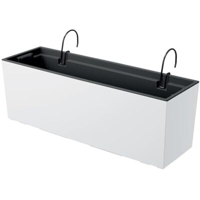Prosperplast Urbi Housse W Pot, dimensions (mm) 580 x 180 x 195 cm, couleur blanche Prosperplast Urbi Housse W Pot, dimensions (mm) 580 x 180 x 195 cm, couleur blanche
