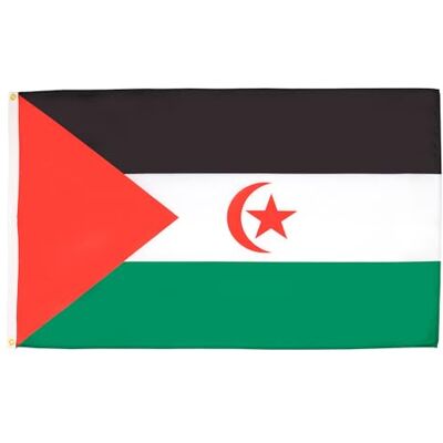 AZ FLAG Drapeau Sahara Occidental 150x90 cm Polyester léger Drapeau Sahraoui Avec Oeillets Métalliques Intégrés 80g AZ FLAG Drapeau Sahara Occidental 150x90 cm Polyester léger Drapeau Sahraoui Avec Oeillets Métalliques Intégrés 80g