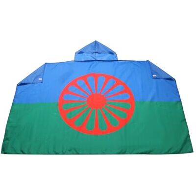 AZ FLAG Drapeau Gitan voyageur 150x90 cm Cape Drapeau Rom Gypsy 100% Polyester avec manches intégrées Body Flag AZ FLAG Drapeau Gitan voyageur 150x90 cm Cape Drapeau Rom Gypsy 100% Polyester avec manches intégrées Body Flag