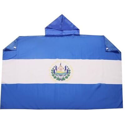 AZ FLAG Drapeau El Salvador 150x90 cm Cape Drapeau Salvadorien 100% Polyester Avec Manches Intégrées Body Flag 80 g AZ FLAG Drapeau El Salvador 150x90 cm Cape Drapeau Salvadorien 100% Polyester Avec Manches Intégrées Body Flag 80 g