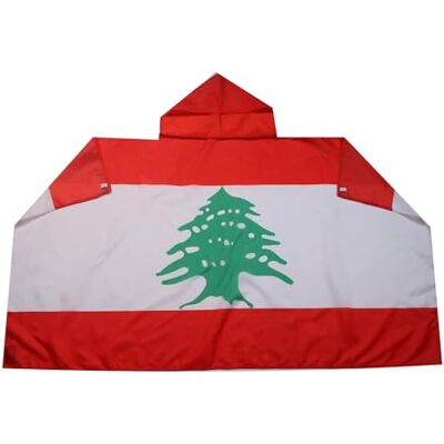 AZ FLAG Drapeau Liban 150x90 cm Cape Drapeau Libanais 100% Polyester Avec Manches Intégrées Body Flag 80g AZ FLAG Drapeau Liban 150x90 cm Cape Drapeau Libanais 100% Polyester Avec Manches Intégrées Body Flag 80g