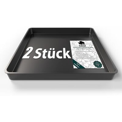 BigDean Lot de 2 bacs multi-usages 60 x 60 x 7 cm Idéal comme grille de cuisson, bac à déjections ou bac à mortier En plastique de qualité supérieure BigDean Lot de 2 bacs multi-usages 60 x 60 x 7 cm Idéal comme grille de cuisson, bac à déjections ou bac à mortier En plastique de qualité supérieure
