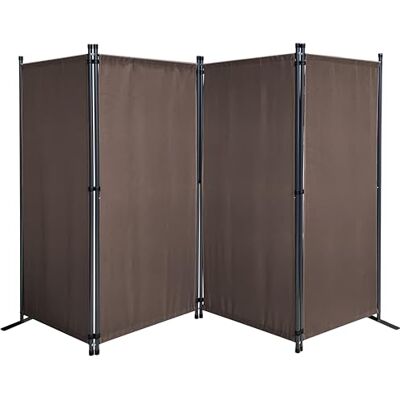 QUICK STAR Paravent Lot de 4 paravent en tissu 165 x 220 cm Pliable Taupe QUICK STAR Paravent Lot de 4 paravent en tissu 165 x 220 cm Pliable Taupe