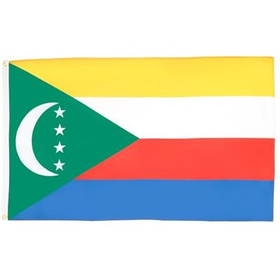 AZ FLAG Drapeau Comores 150x90 cm Polyester léger Drapeau Comorien Avec Oeillets Métalliques Intégrés 80g AZ FLAG Drapeau Comores 150x90 cm Polyester léger Drapeau Comorien Avec Oeillets Métalliques Intégrés 80g