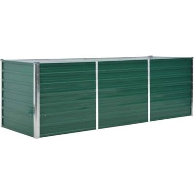 vidaXL Bac à Fleurs Surélevé en Acier Galvanisé 240x80x77 cm, Vert, Bac à Plantes à Fond Ouvert, Résistant aux Intempéries, pour Jardin, Balcon, Légumes et Herbes vidaXL Bac à Fleurs Surélevé en Acier Galvanisé 240x80x77 cm, Vert, Bac à Plantes à Fond Ouvert, Résistant aux Intempéries, pour Jardin, Balcon, Légumes et Herbes