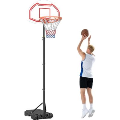 HOMCOM Panier de Basket extérieur avec Poteau Panneau, Base de lestage sur roulettes Hauteur réglable 2,1-2,6 m (Panier) HOMCOM Panier de Basket extérieur avec Poteau Panneau, Base de lestage sur roulettes Hauteur réglable 2,1-2,6 m (Panier)
